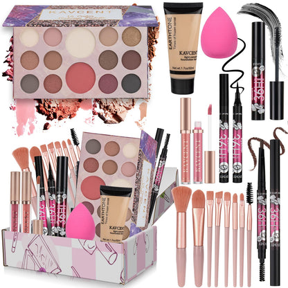 KAVCENT All-In-One Makeup Kit for Teens & Women | Complete Gift Set