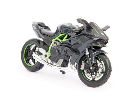 Kawasaki H2 R Ninja grey - 1:18 Scale Motorbike Model
