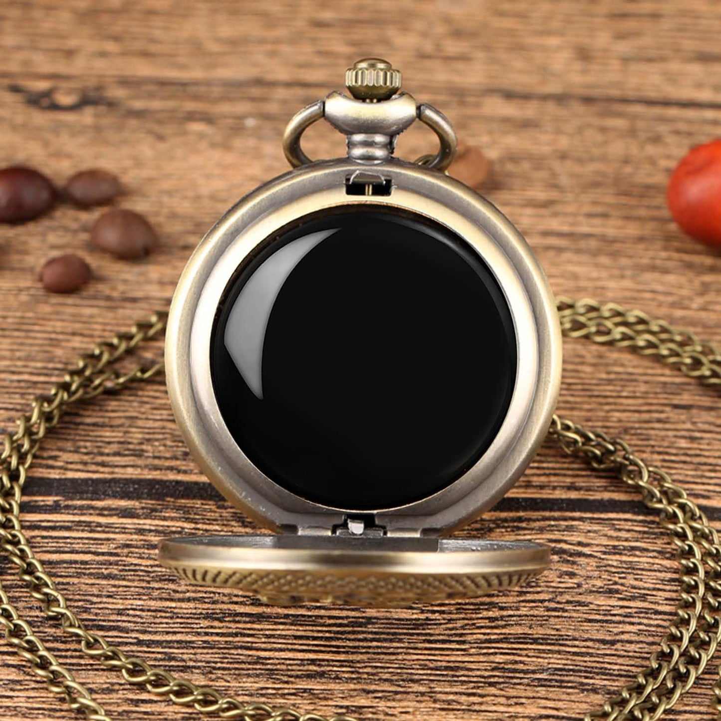 Kchss Scrying Mirror – Black Obsidian Pocket Watch for Divination, Meditation, Witchcraft, and Butterfly Cthulhu Decor