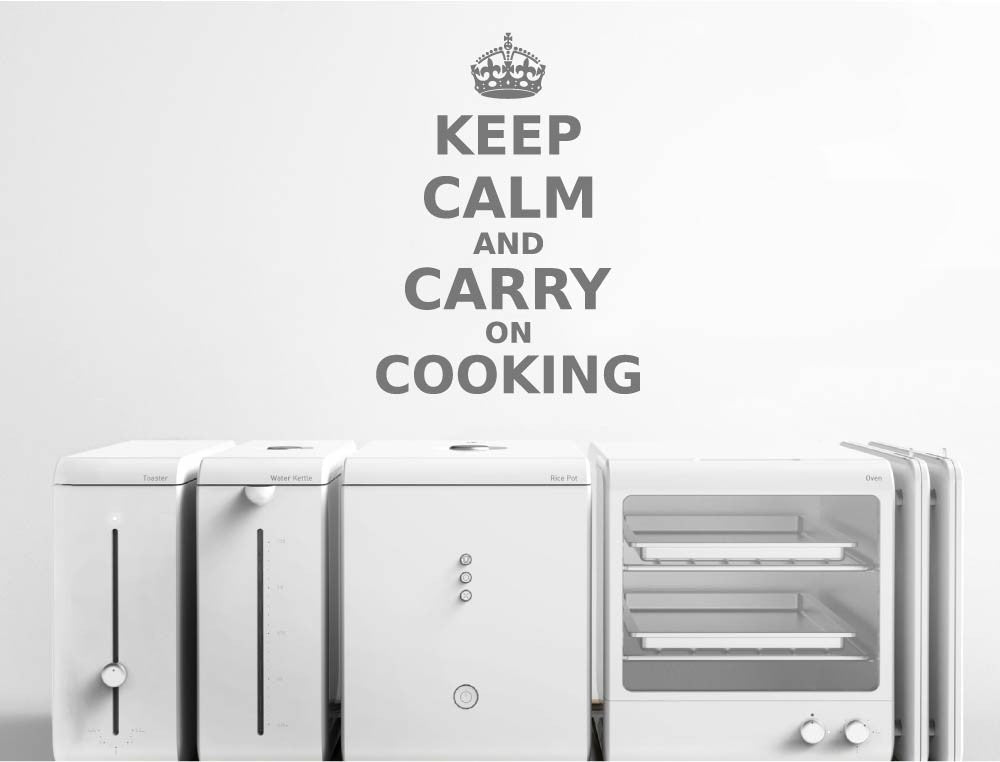 Keep Calm and Carry On Cooking Wall Sticker