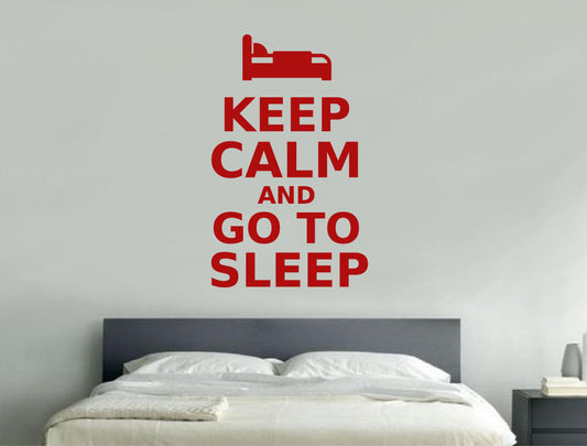 Keep Calm and Go to Sleep Wall Sticker