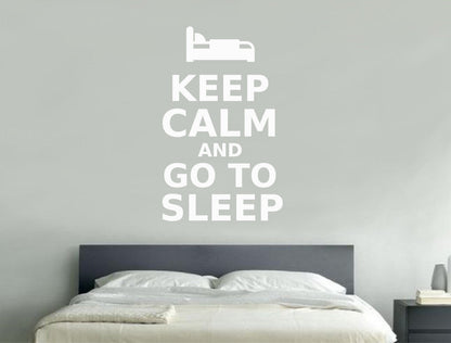Keep Calm and Go to Sleep Wall Sticker