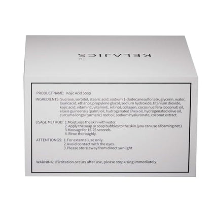 KELAJICS Kojic Acid Soap Bars with Retinol, Collagen & Vitamin C – 3 Pack