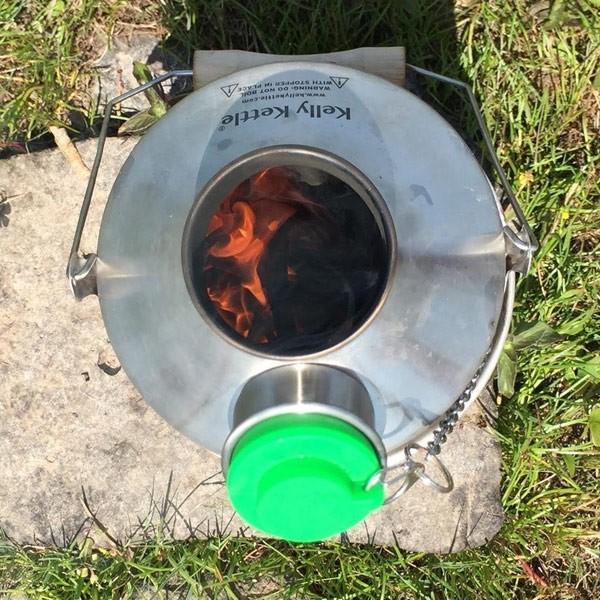 Kelly Kettle 'Scout' 1.2 ltr (Stainless Steel) + Whistle Storm Kettle