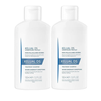 KELUAL DS Anti-Dandruff Shampoo – Dual-Action Treatment for Severe Dandruff (3.3 Fl Oz, 2 Pack)
