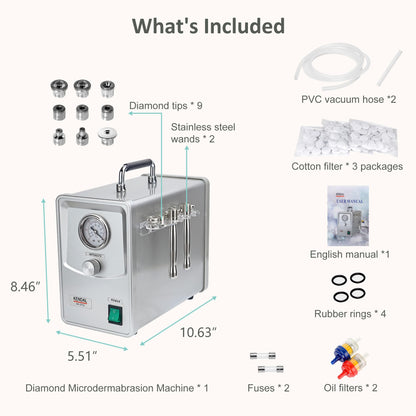 Kendal Professional Diamond Microdermabrasion Machine HB-SF02 | Dermabrasion Facial Skin Care Device with Power Suction