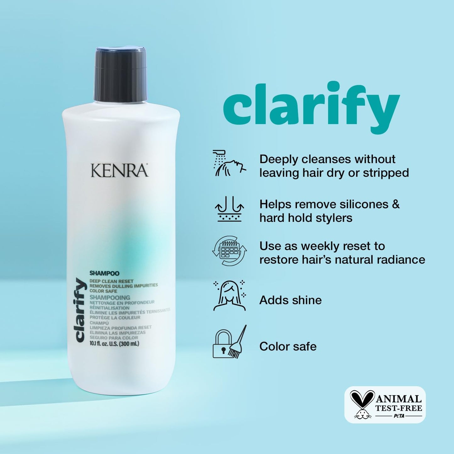 Kenra Clarify Shampoo | Deep Cleansing, Color-Safe, 2-Pack (33.8 fl oz)