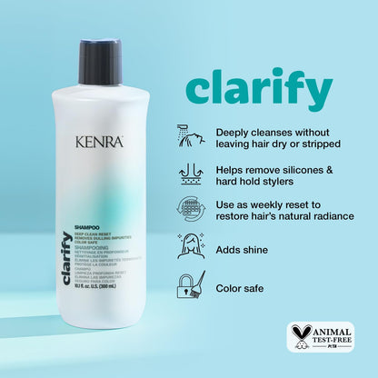 Kenra Clarify Shampoo | Deep Cleansing, Color-Safe, 2-Pack (33.8 fl oz)