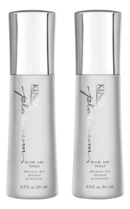 Kenra Platinum Blow-Dry Spray – Fast Dry, Heat Protection & Frizz Control | 2-Pack 6.8 oz