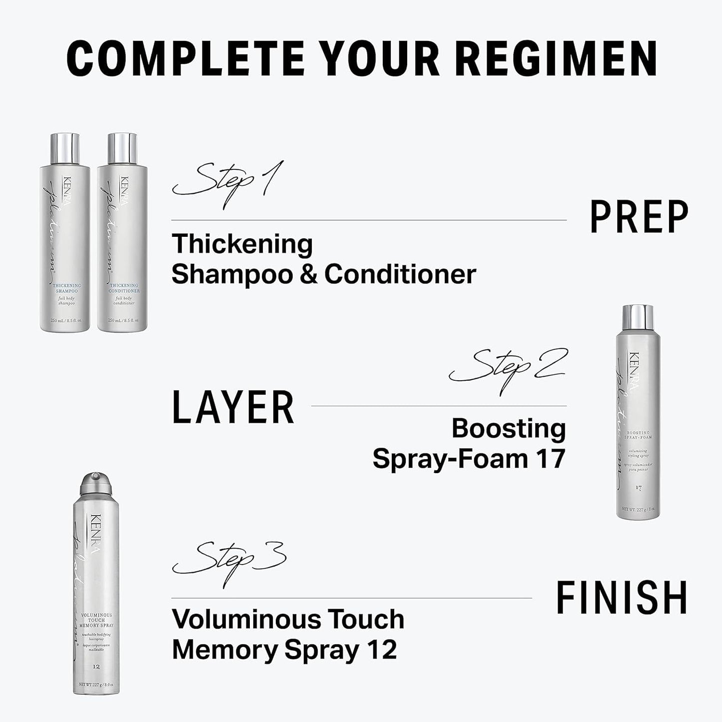 Kenra Platinum Boosting Spray-Foam 17 | Volumizing Styling Spray | 2-Pack, 8 oz