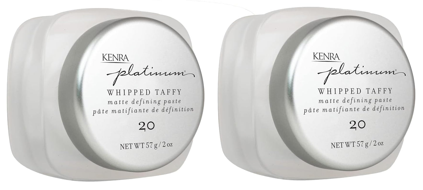 Kenra Platinum Whipped Taffy 20 Matte Defining Paste | Ultra Matte Hold | 2 x 2 oz