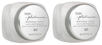 Kenra Platinum Whipped Taffy 20 Matte Defining Paste | Ultra Matte Hold | 2 x 2 oz