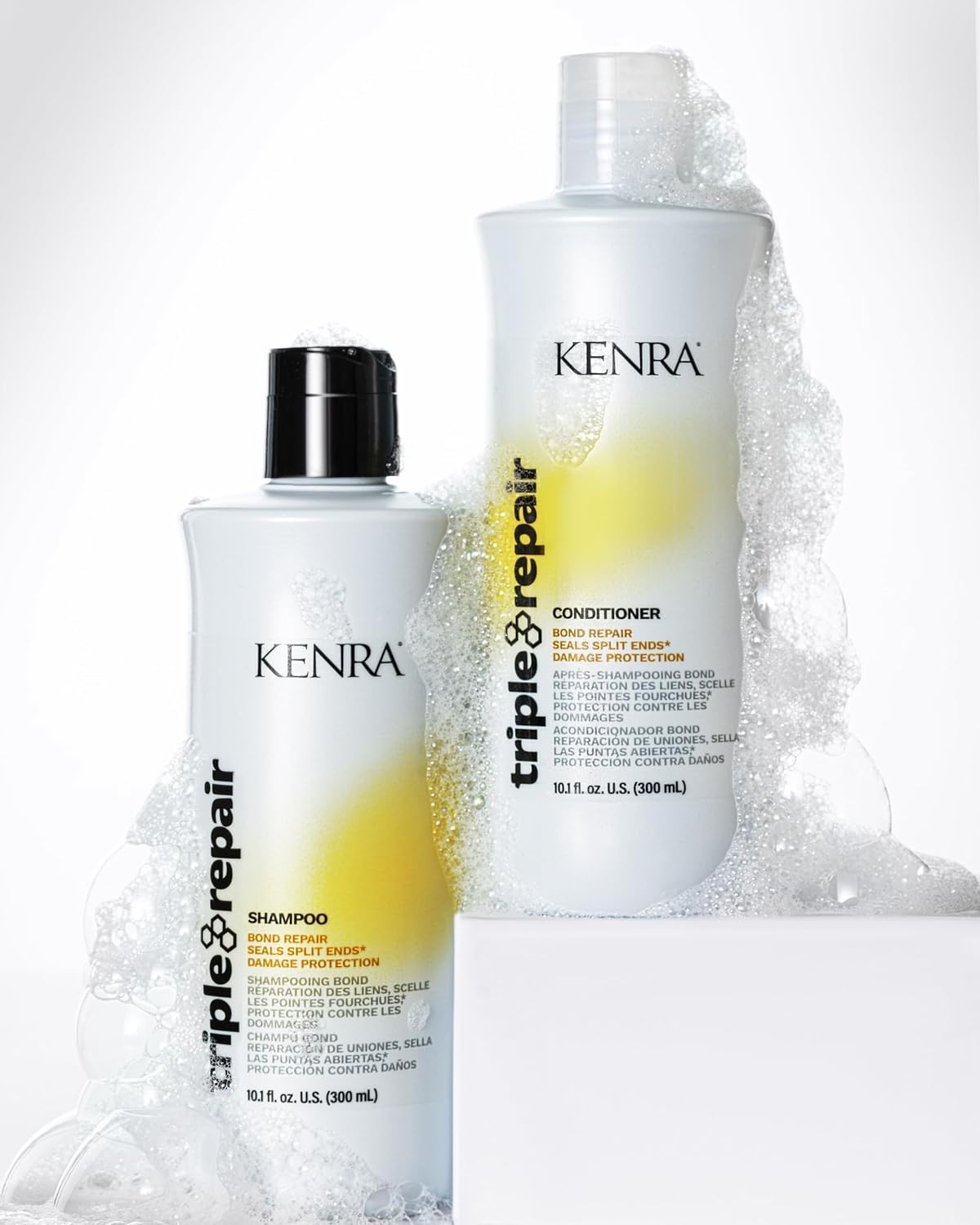 Kenra Triple Repair Shampoo & Conditioner Set — Bond Builder for Damaged Hair, 33.8 oz