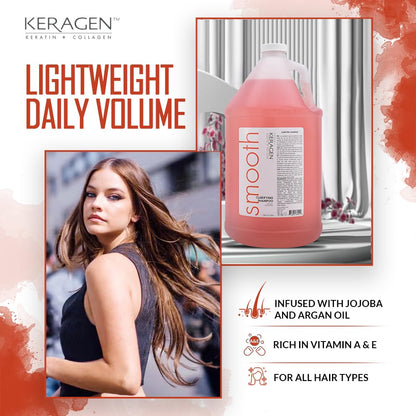 KERAGEN Clarifying Shampoo with Keratin and Collagen – All Hair Types, Sulfate Free, 128 Oz