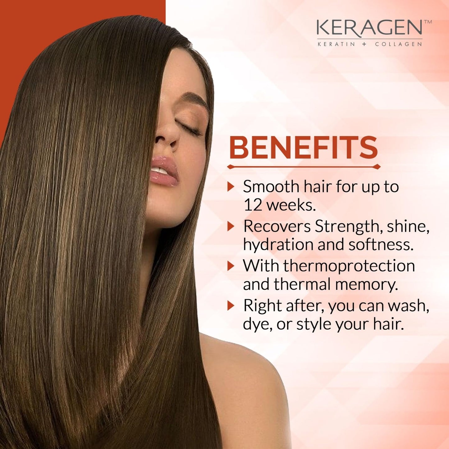 Keragen Brazilian Keratin Treatment Kit – Premium Sulfate-Free Anti-Frizz for Dry & Damaged Hair