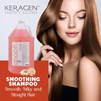 KERAGEN Clarifying Shampoo with Keratin and Collagen – All Hair Types, Sulfate Free, 128 Oz