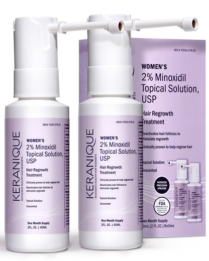 Keranique Hair Regrowth Treatment for Women – 2% Minoxidil, Precision Spray, 4 Fl Oz