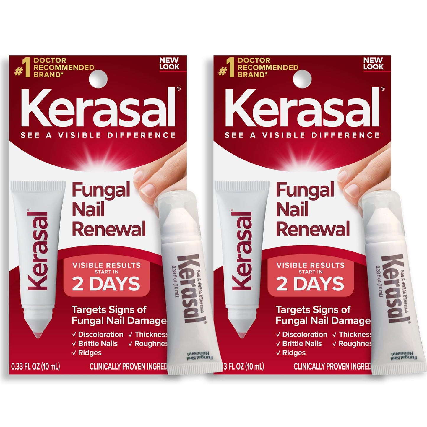 Kerasal Nail Fungus Extra Strength – Twin Pack Restorative Nail Repair (0.33 fl oz each)