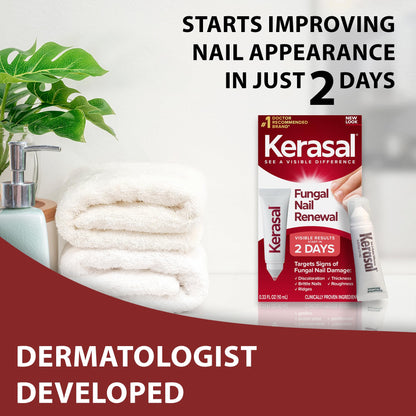 Kerasal Nail Fungus Extra Strength – Twin Pack Restorative Nail Repair (0.33 fl oz each)