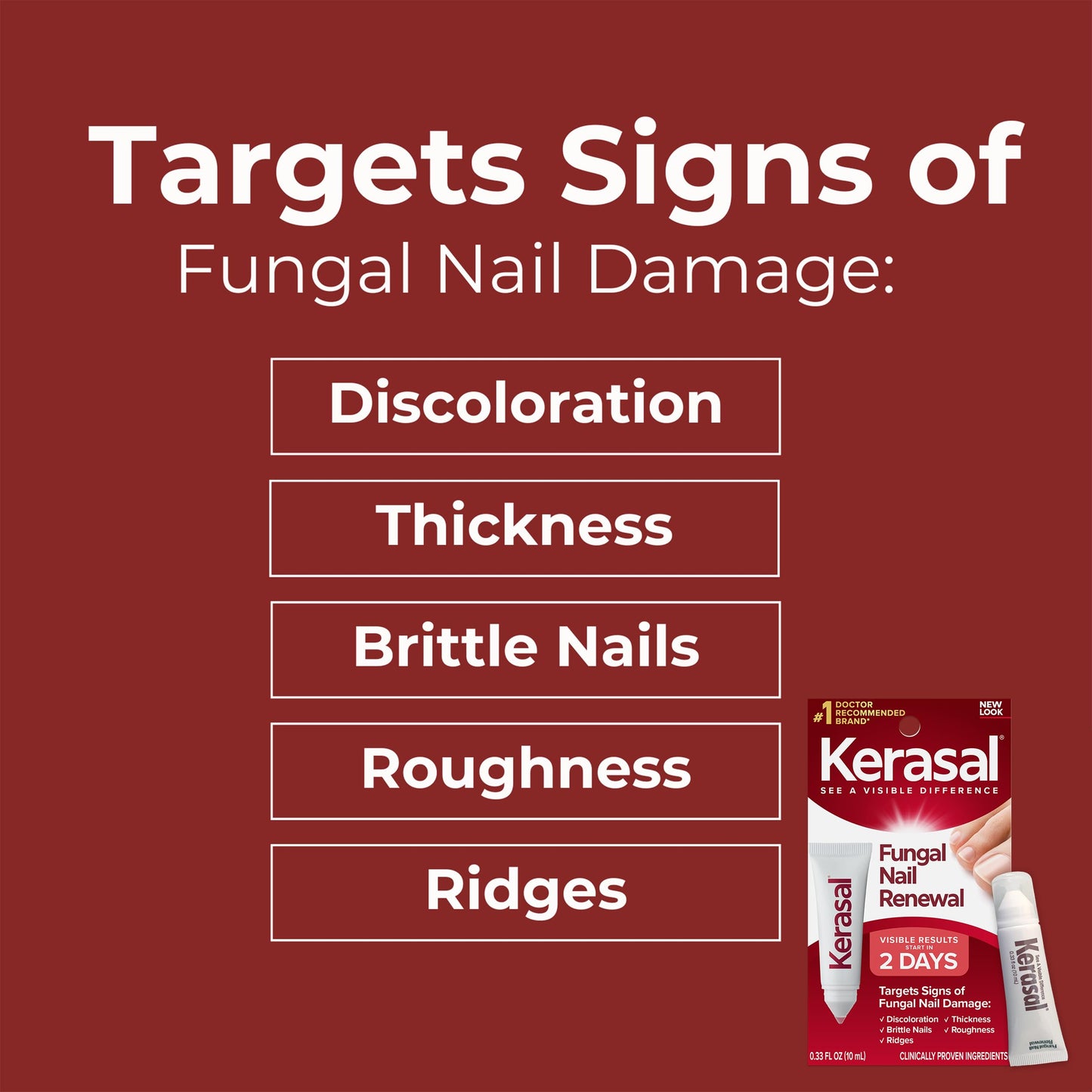 Kerasal Nail Fungus Extra Strength – Twin Pack Restorative Nail Repair (0.33 fl oz each)
