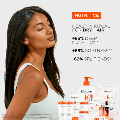 KÉRASTASE Nutritive Bain Satin Riche Shampoo – Travel Size Hydration for Dry Hair