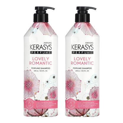 Kerasys Lovely and Romantic Perfumed Shampoo 600ml x2 – Hair Care Set
