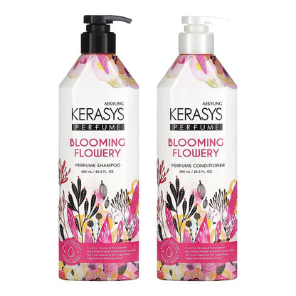 Kerasys Perfume Blooming Flowery Shampoo + Conditioner Set – 600 ml