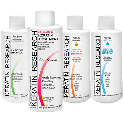 KERATIN RESEARCH Brazilian Keratin Treatment STRONG FORMULA — Paraben-Free, Formaldehyde-Free, Long-Lasting 4-6 Months