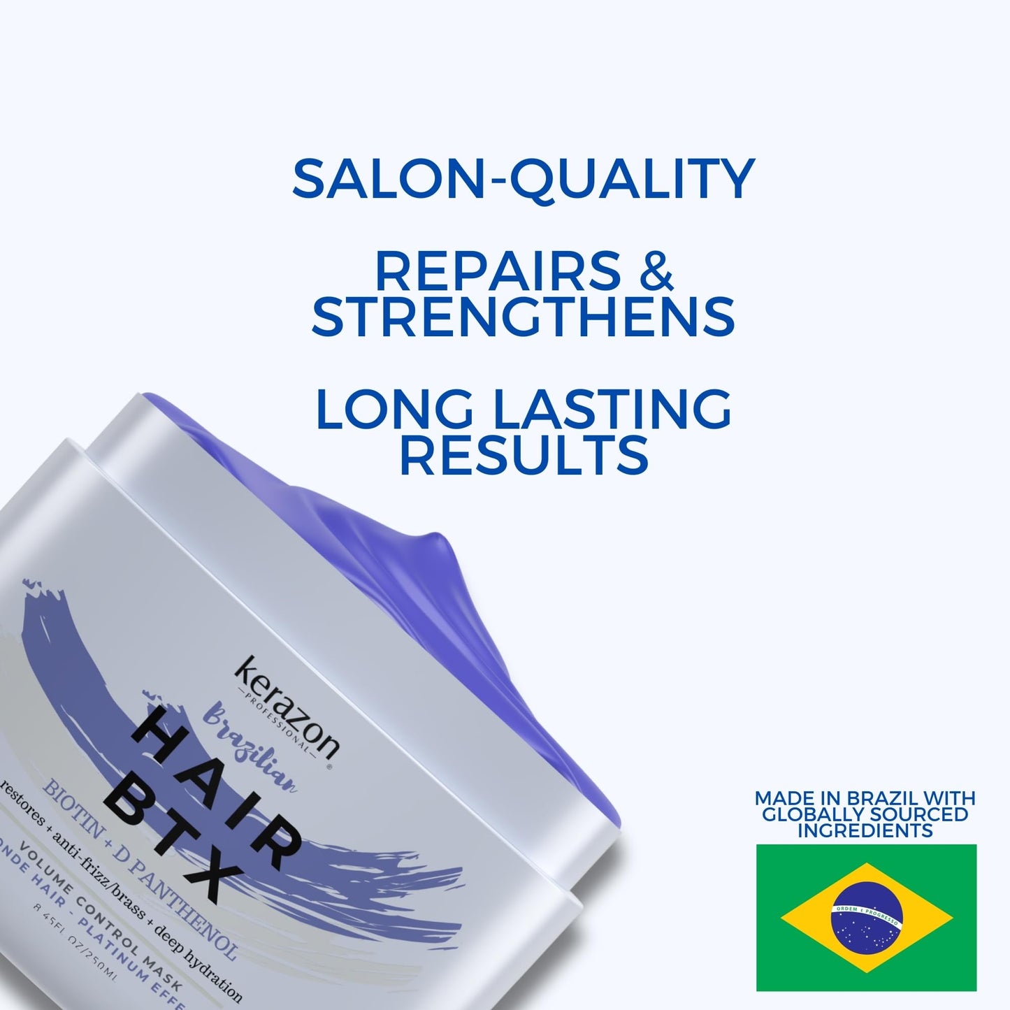Kerazon Professional Blonde BTX Mask – Platinum/Silver Hair Smoothing, Hydration & Anti-Brass
