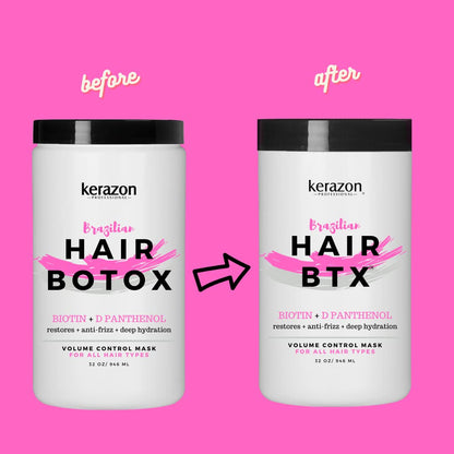 KERAZON Intensive Brazilian Hair BTX Treatment 32oz (946ml) for All Hair Types