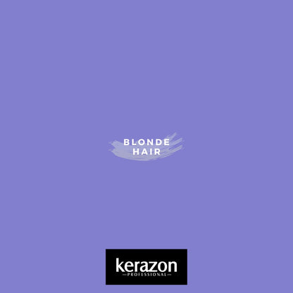 KERAZON Blonde Brazilian Hair BTX Treatment Purple Mask – Platinum Silver Shine, Anti-Brass (Salon Size)