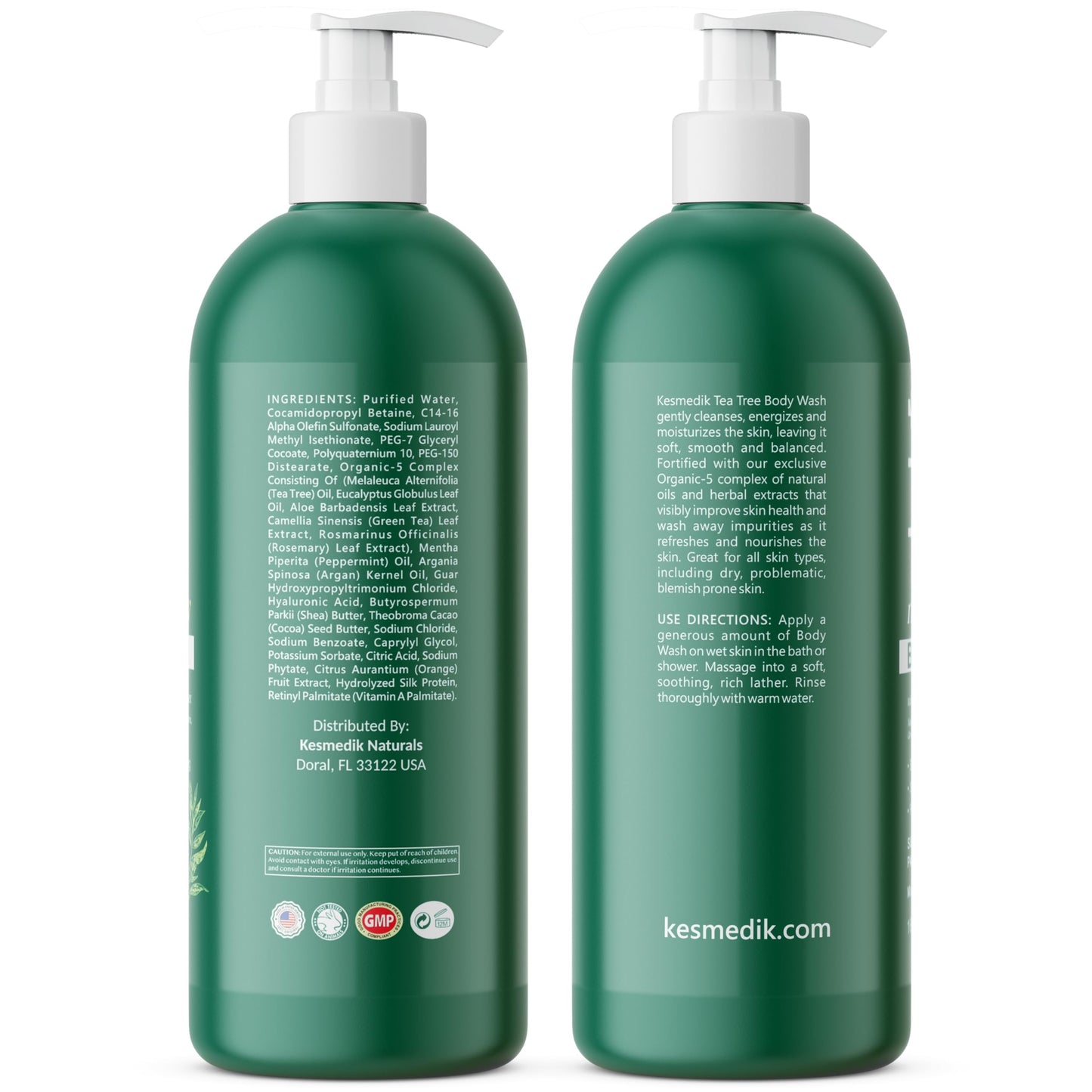 KESMEDIK Tea Tree Body Wash MaxTherapy – Itchy Skin Relief, 2-Pack