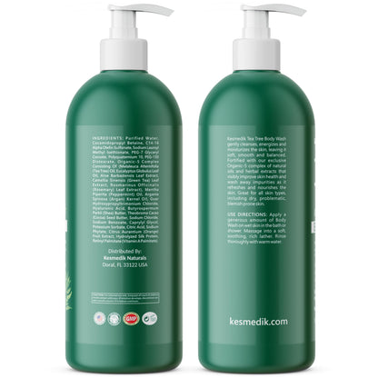 KESMEDIK Tea Tree Body Wash MaxTherapy – Itchy Skin Relief, 2-Pack