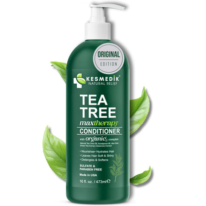 KESMEDIK Tea Tree Oil Conditioner MaxTherapy — Hydrating, Detangles & Scalp Relief | 16 fl oz