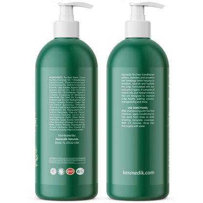 KESMEDIK Tea Tree Oil Conditioner MaxTherapy — Hydrating, Detangles & Scalp Relief | 16 fl oz