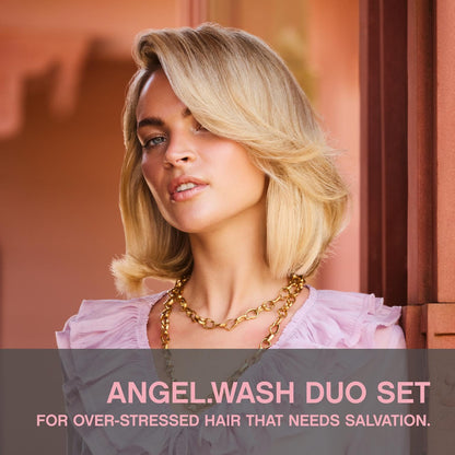 KEVIN.MURPHY ANGEL.WASH & ANGEL.RINSE – Restorative, Colour-Safe Shampoo + Lightweight Conditioner (2-Pack)
