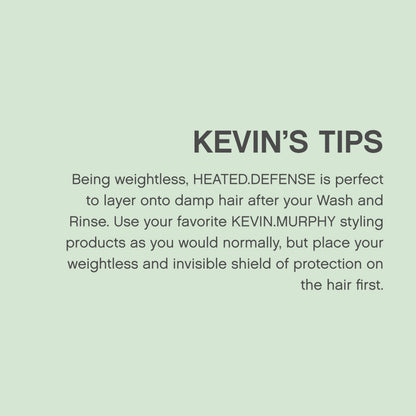 KEVIN.MURPHY HEATED.DEFENSE: Lightweight Heat Protection Foam for All Hair Types (Pack of 2)