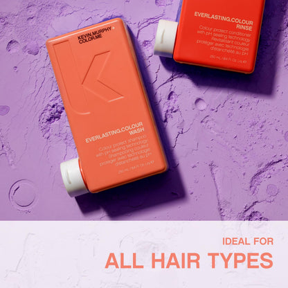KEVIN.MURPHY EVERLASTING.COLOUR WASH | Colour Protect Shampoo, pH-Balanced, Sulphate-Free (Pack of 2, 250 mL/8.4 oz)