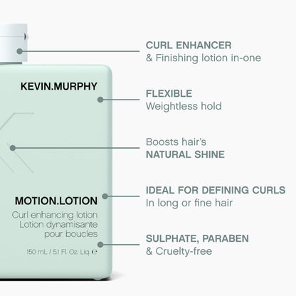 KEVIN.MURPHY MOTION.LOTION – Curl Enhancer for Fine Hair, Weightless Curl Definition (Pack of 2)