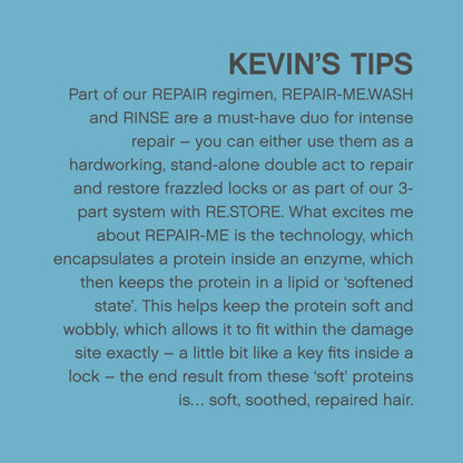 KEVIN.MURPHY REPAIR-ME.WASH – Moisturising Hair Repair Shampoo | Hydrating Frizz Control | Sulfate & Paraben Free | Pack of 2