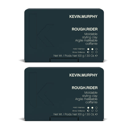 KEVIN.MURPHY ROUGH.RIDER Clay – Moldable Hair Styling Clay with Strong Hold & Matte Finish (Sulfate Free) – Pack of 2