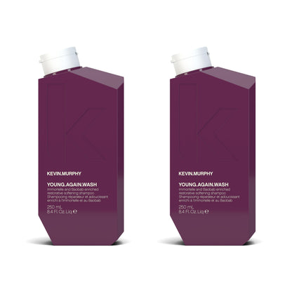 KEVIN.MURPHY YOUNG.AGAIN.WASH – Moisturising Anti-Ageing Shampoo for Damaged Hair (Pack of 2)