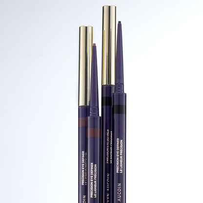 Kevyn Aucoin Precision Eye Definer + Brush, Black Kohl Eyeliner Pencil – 12-Hour, Smudge-Free