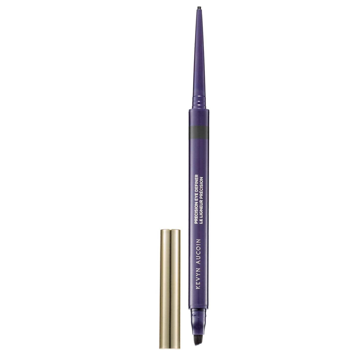 Kevyn Aucoin Precision Eye Definer + Brush, Black Kohl Eyeliner Pencil – 12-Hour, Smudge-Free
