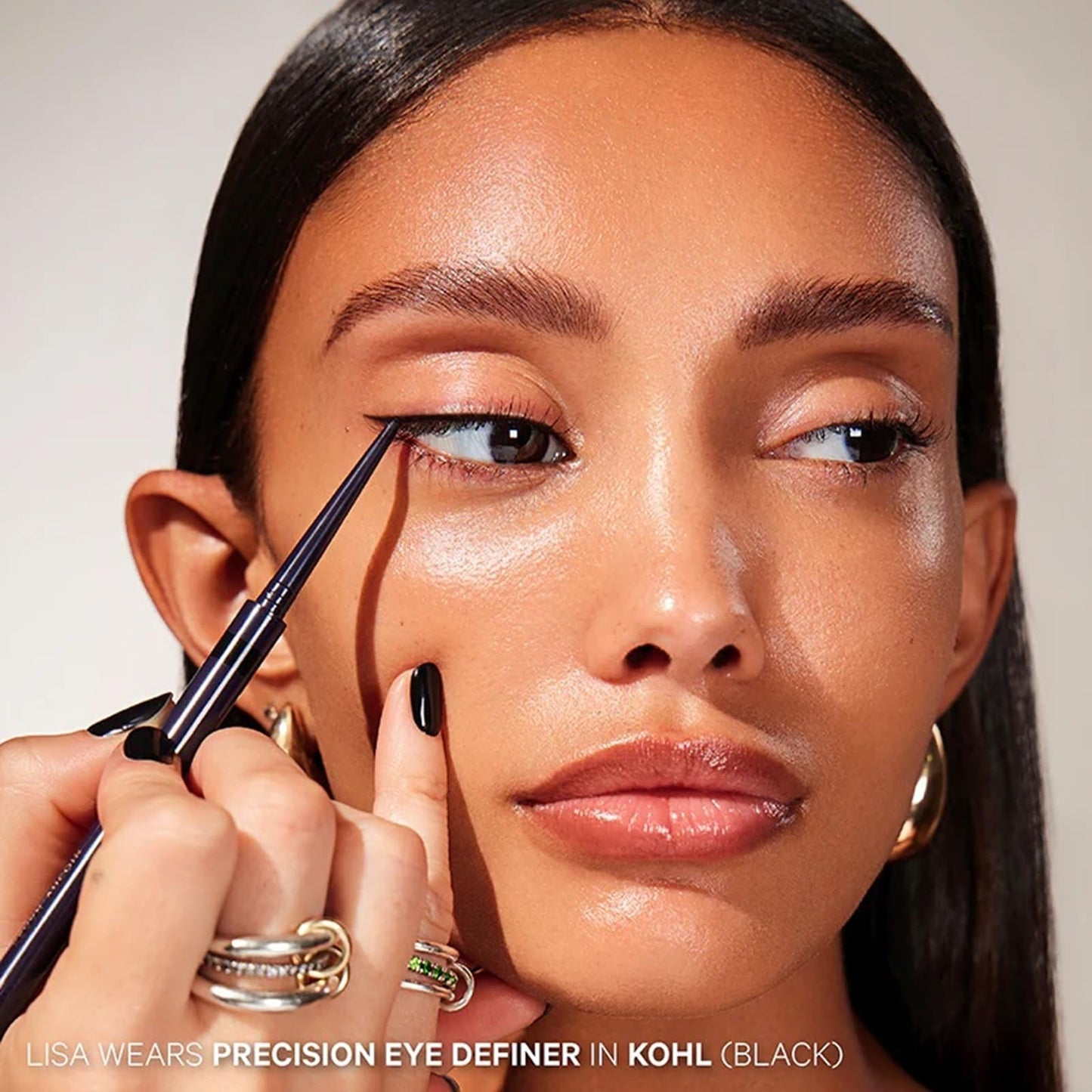 Kevyn Aucoin Precision Eye Definer + Brush, Black Kohl Eyeliner Pencil – 12-Hour, Smudge-Free