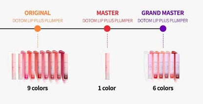 Keybo Dotom Lip Plus: 16-Color Lip Plumper Gloss, 3-Step Extreme Plump (Summer Orange)