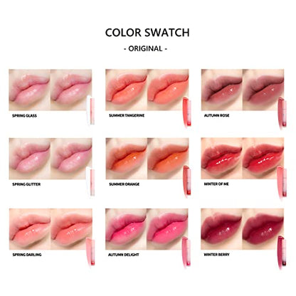 Keybo Dotom Lip Plus: 16-Color Lip Plumper Gloss, 3-Step Extreme Plump (Summer Orange)