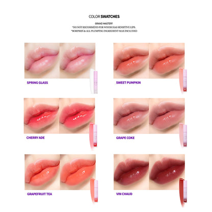 Keybo Lip Plumper Dotom Lip Plus 16-Color Gloss with 3-Step Plumping (Original, Master, GrandMaster)
