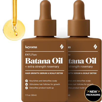 Keyoma Batana Oil with Rosemary for Hair Growth – 60 mL, 100% Organic Batana Oil from Honduras