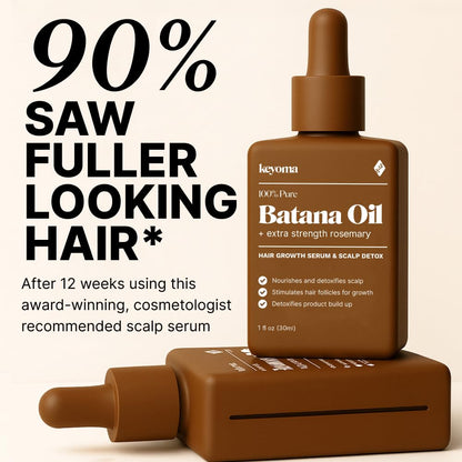 Keyoma Batana Oil with Rosemary – Hair Growth Support, Organic Honduras Batana Oil (30 mL)